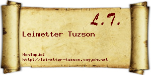 Leimetter Tuzson névjegykártya